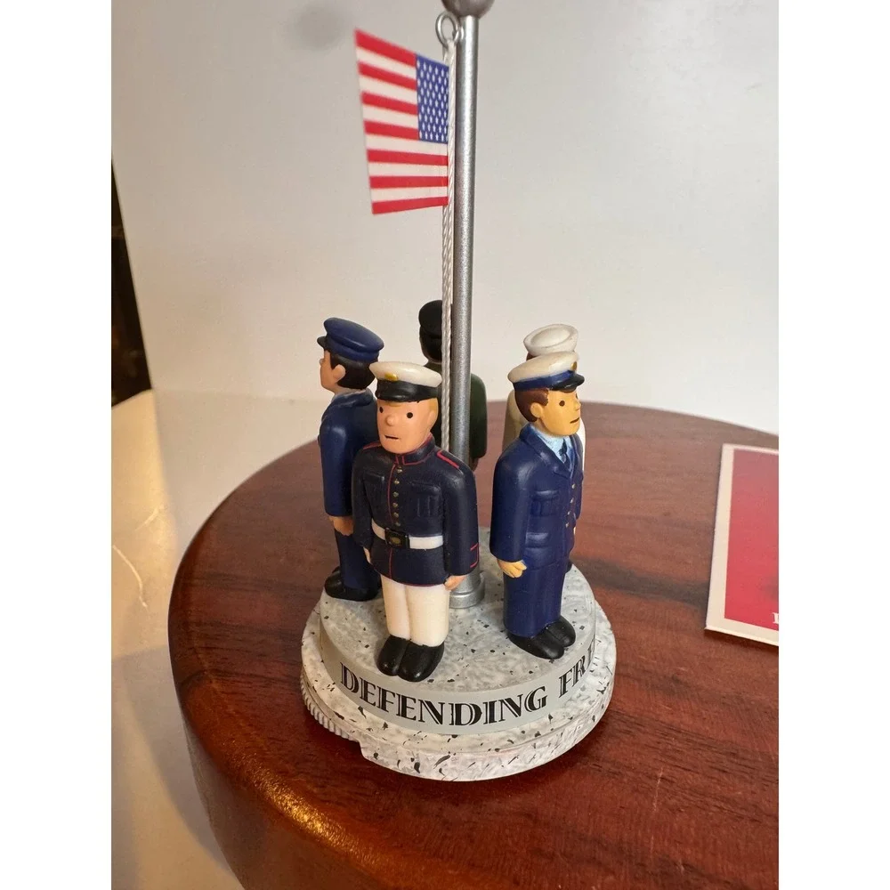 Hallmark Keepsake Defending‎ The Flag Ornament 2003 Patriotic Military Flag